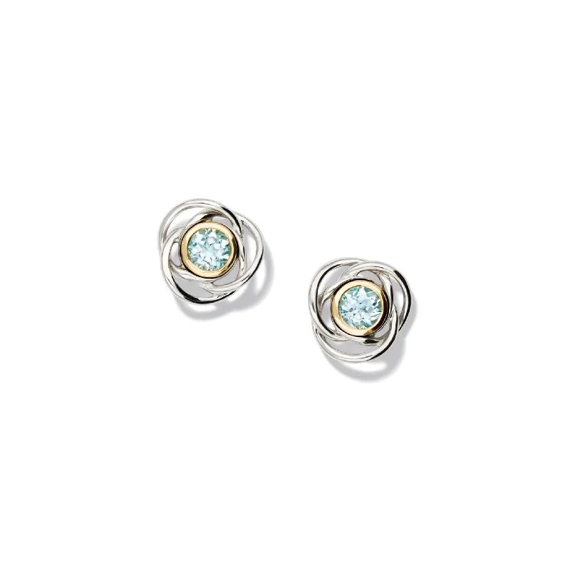 Custom birthstone earrings for women -Shippo Earring Halos Silver