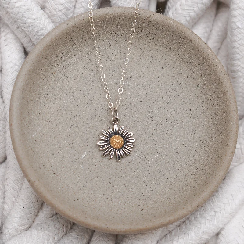 Gold and silver necklaces for women -Golden Daisy Necklace