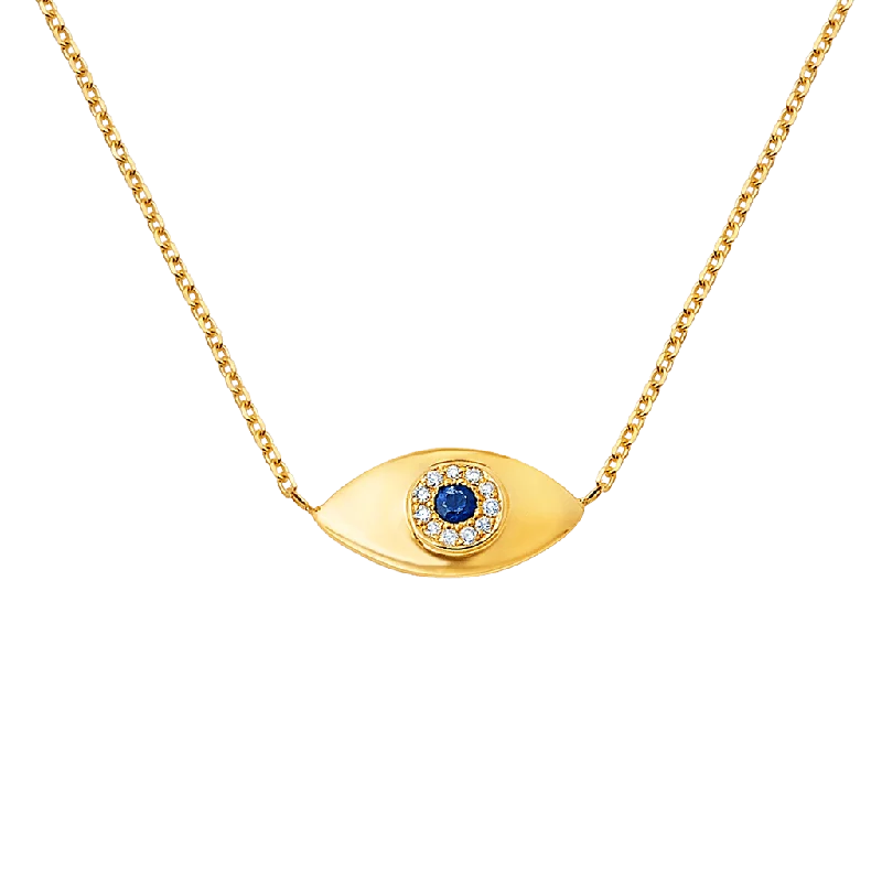 Simple diamond necklaces for women -Evil Eye Necklace