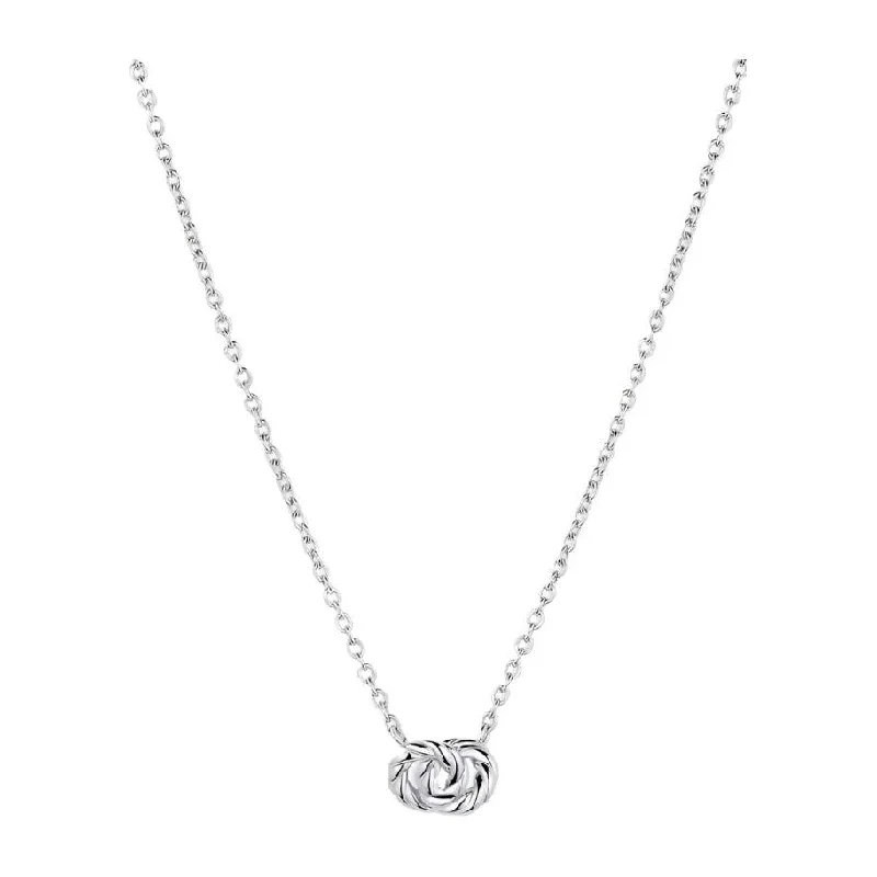 Crystal necklaces for women -Gorjana Silver Crew Interlocking Necklace