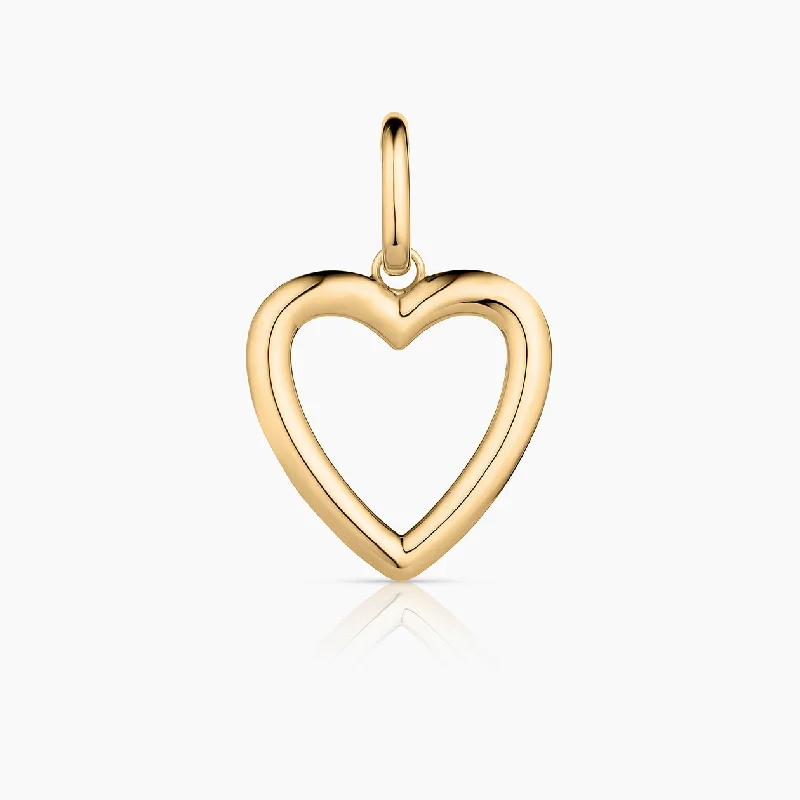 Long pendant necklaces for women -Open Heart Clip Charm