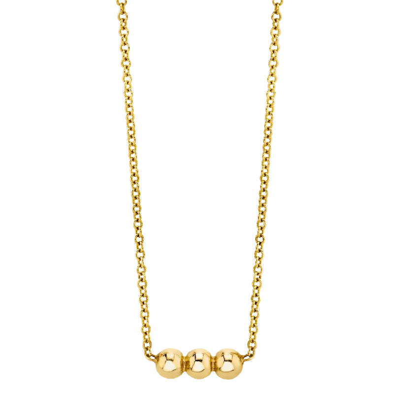 Saphire necklaces for women -Dainty Trio Ball Necklace