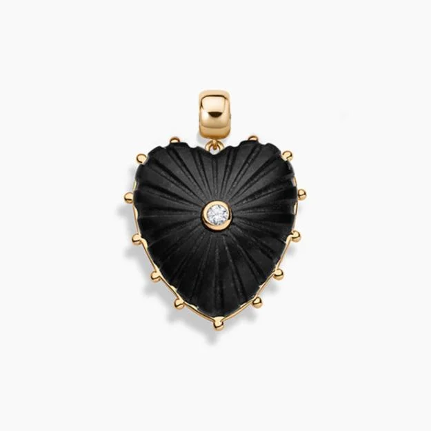 Round pendants for women -Malene Onyx Bail Charm