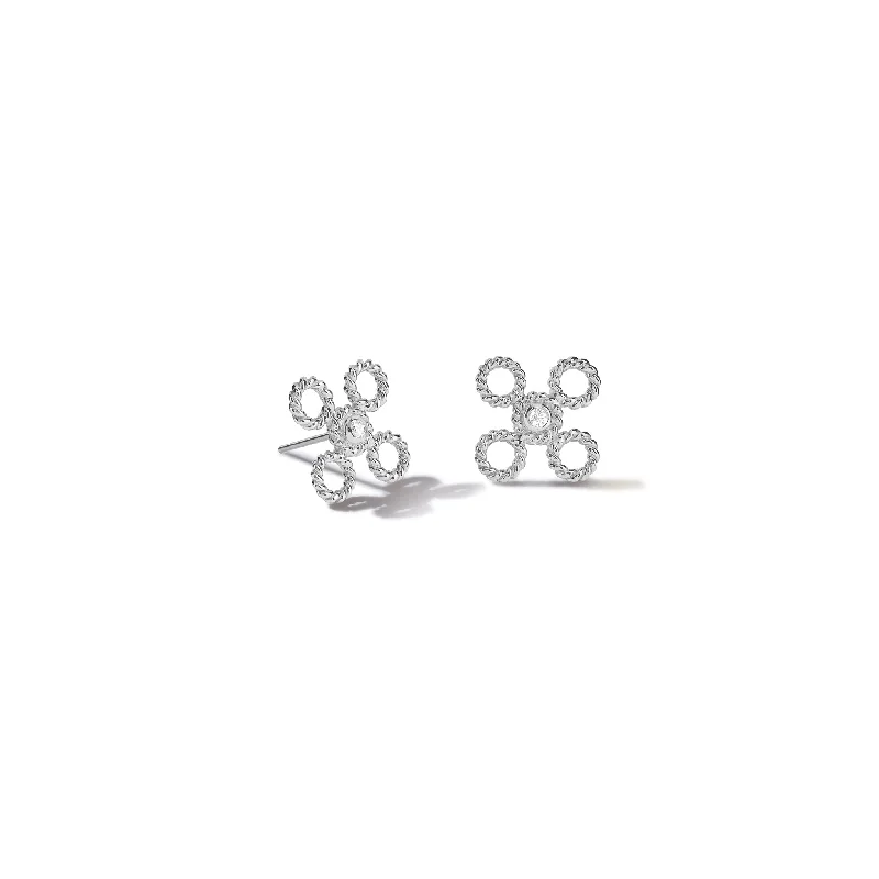 Birthstone earrings for women -Salvavida Stud Earrings White Gold - Diamond