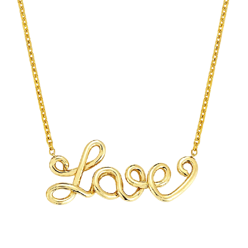 Saphire necklaces for women -Wire Word Necklace