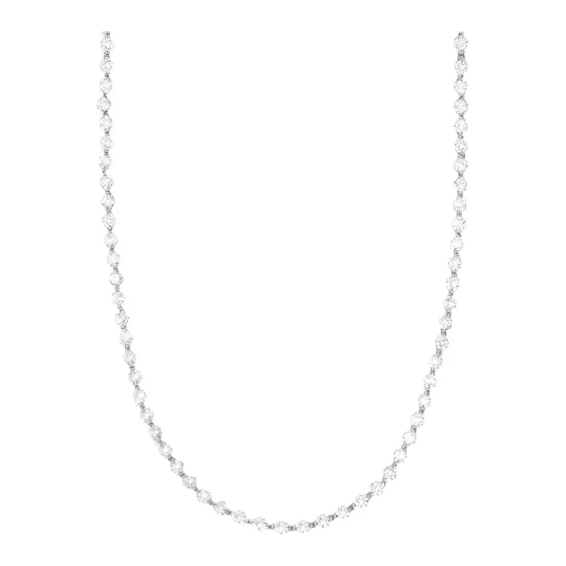 Necklaces with pearls for women -She's an Icon Tennis Necklace in White Diamondettes