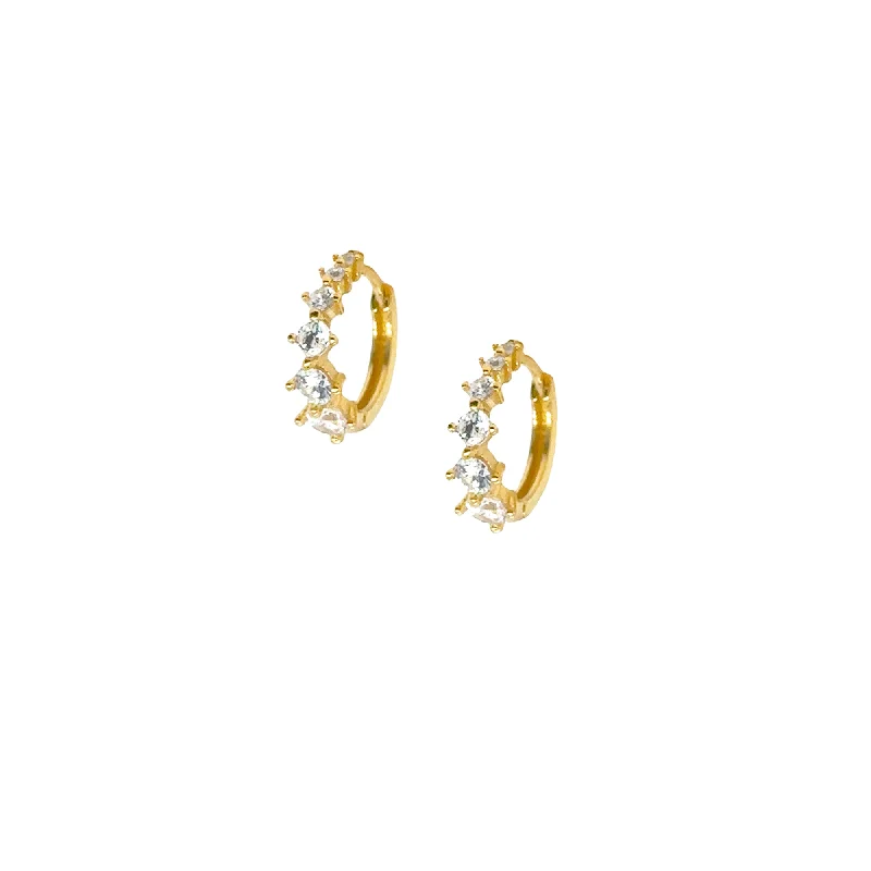 Silver hoop earrings for women -Gold Aurora Hoop Earrings