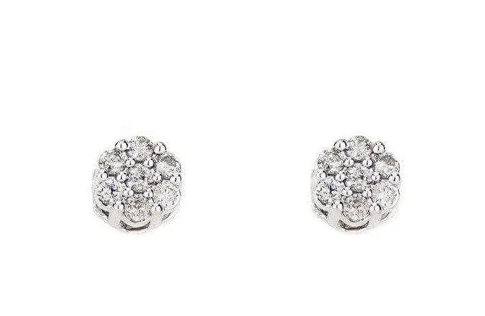 Hoop earrings for women -0.52 CT Diamond Earrings Flower Set