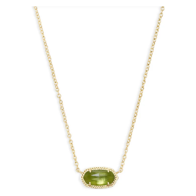 Designer choker necklaces for women -Kendra Scott  Elisa Gold Necklace in Peridot  Illusion