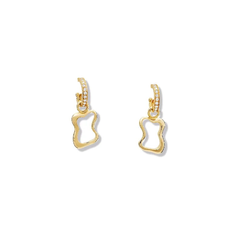 Gold stud earrings for women -Pâtisserie Small Earring Drops Yellow Gold