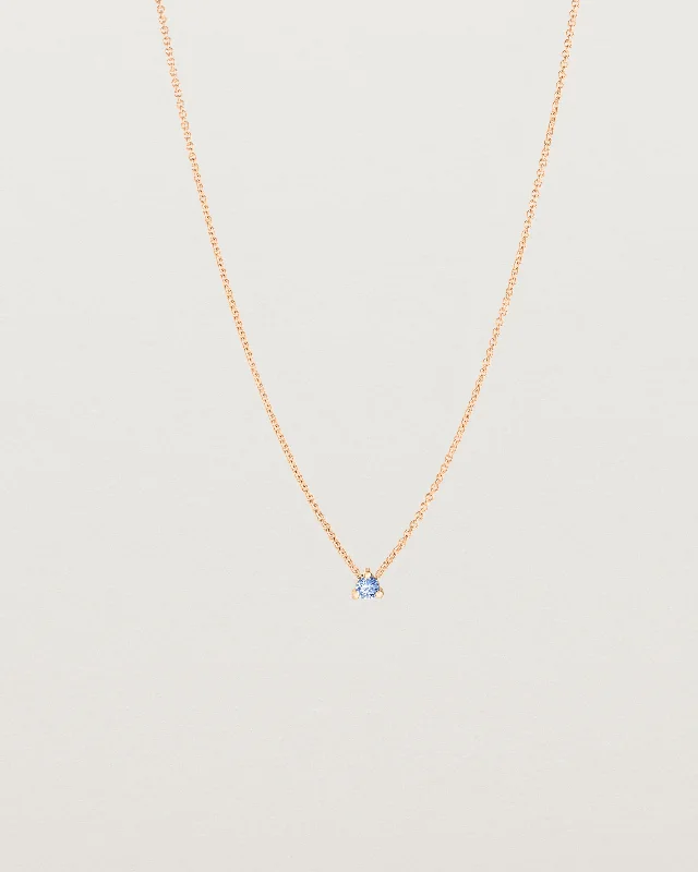 Gemstone drop necklaces for women -Aiona Slider Necklace | Ceylon Sapphire