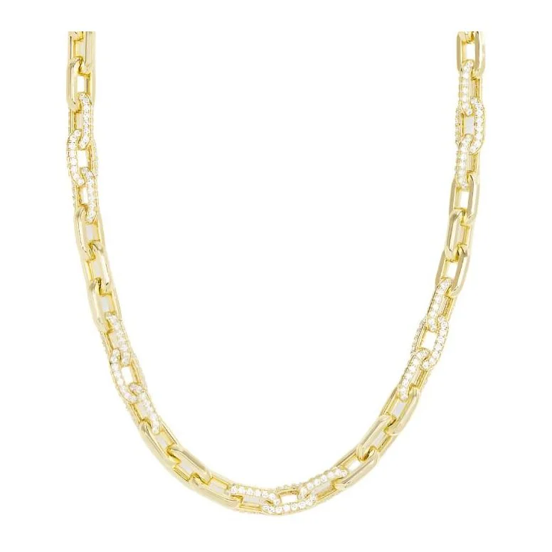 Simple diamond necklaces for women -Frankie Pave Diamondette Gold Necklace