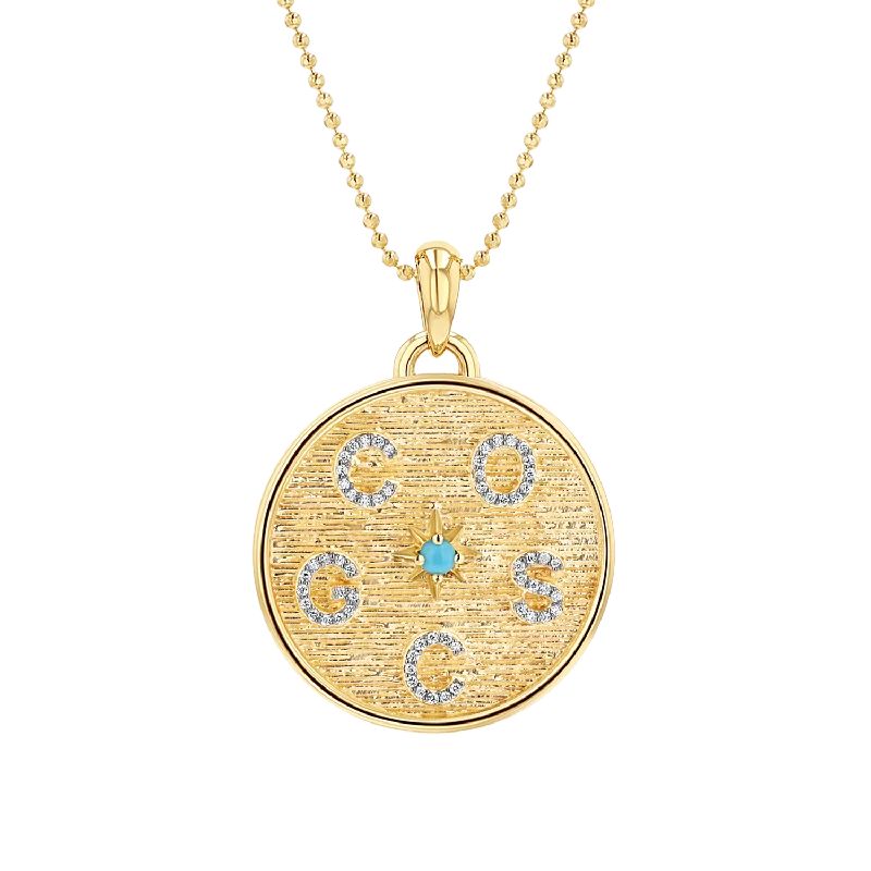 Zodiac necklaces for women -Circle of Life Diamond Multi Initial Necklace