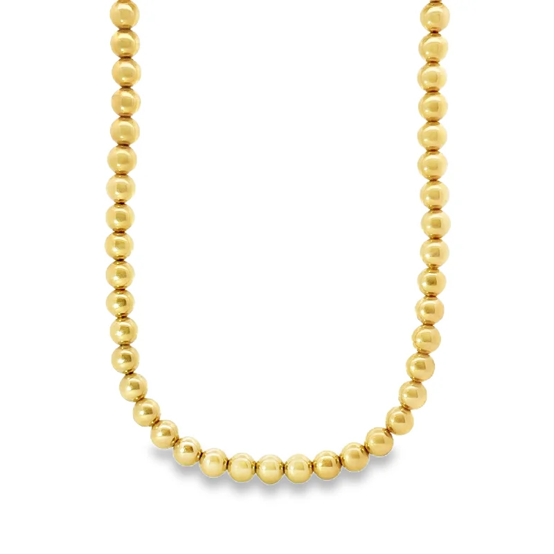 Elegant pearl necklaces for women -Semi Solid Ball Chain Necklace