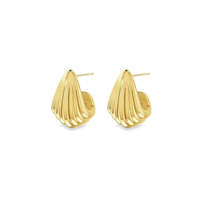 Chunky stud earrings for women -Shell Drop Earrings