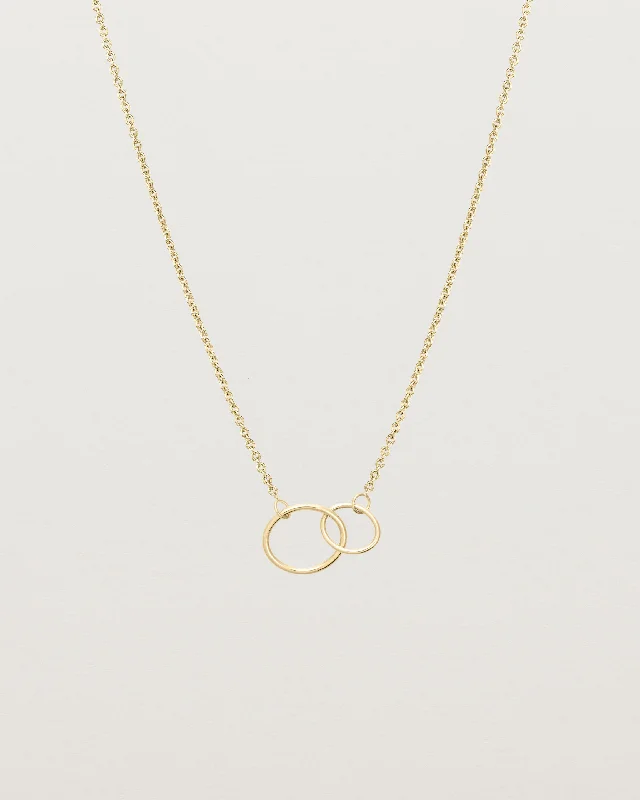 Birthstone pendant necklaces for women -Loop Through Oval Necklace