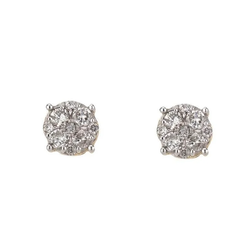 Silver earrings for women -0.76CT Diamond Earrings