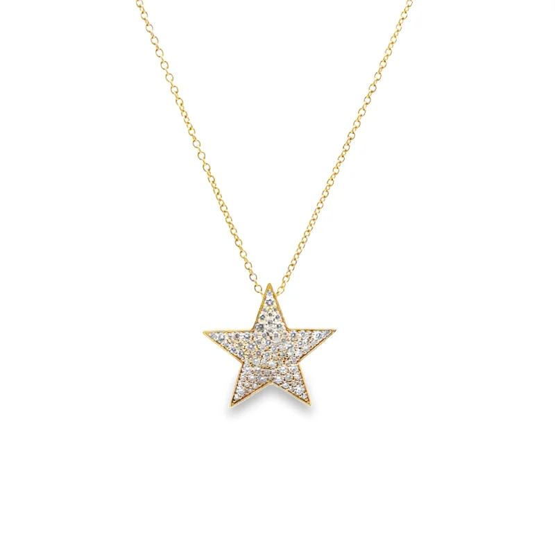 Silver necklaces for women -Aspery and Guldag Diamond Star Necklaces