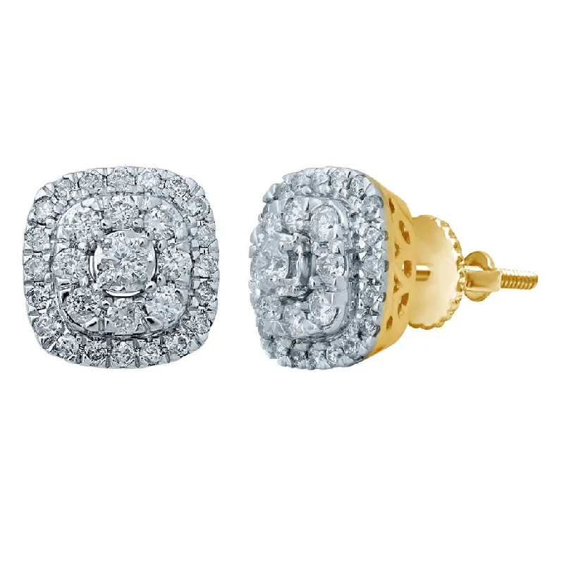 Chunky earrings for women -0.8cttw Cluster Diamond Earrings