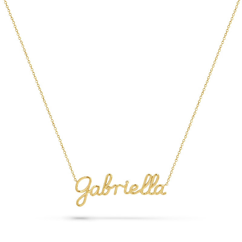 Fashionable pendant necklaces for women -Signature Name Necklace