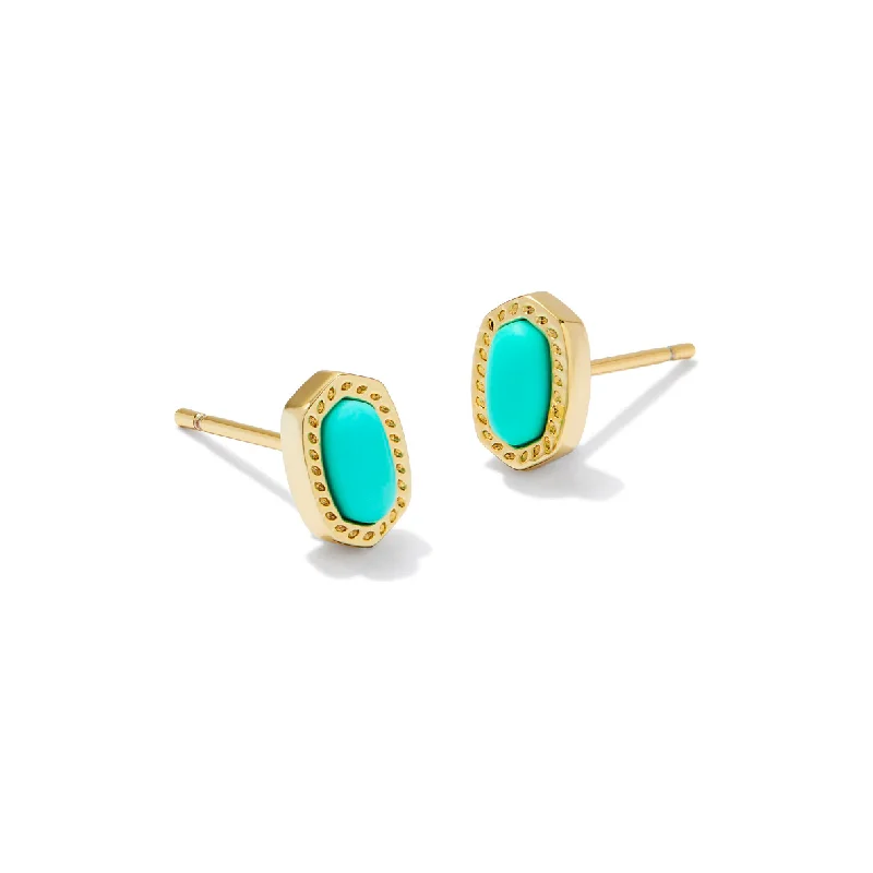 Fashion necklaces for women -Kendra Scott Ellie Mini Gold Studs In Mint Magnesite