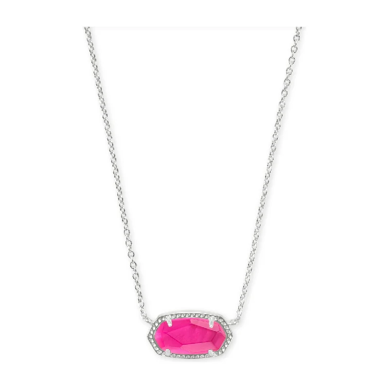 Gold-plated necklaces for women -Kendra Scott Elisa Silver Necklace in Azalea Illusion