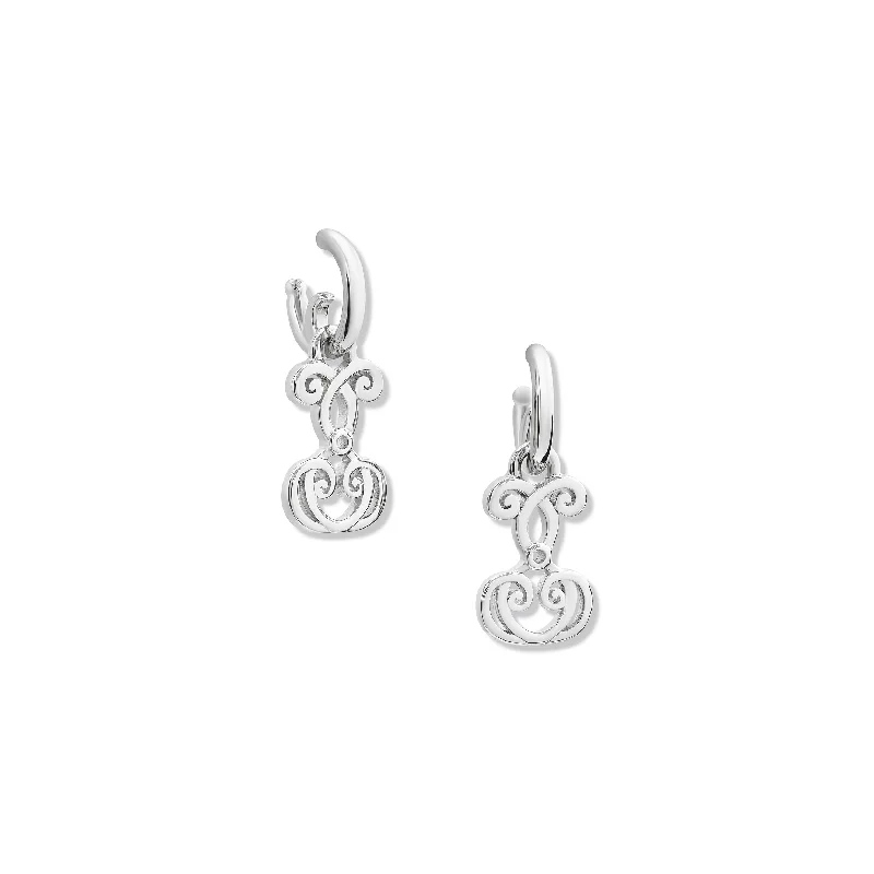 Luxury dangle earrings for women -Ecurie Earring Drops Silver