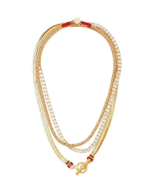 Gold necklaces for women -The Swanky Necklace Set