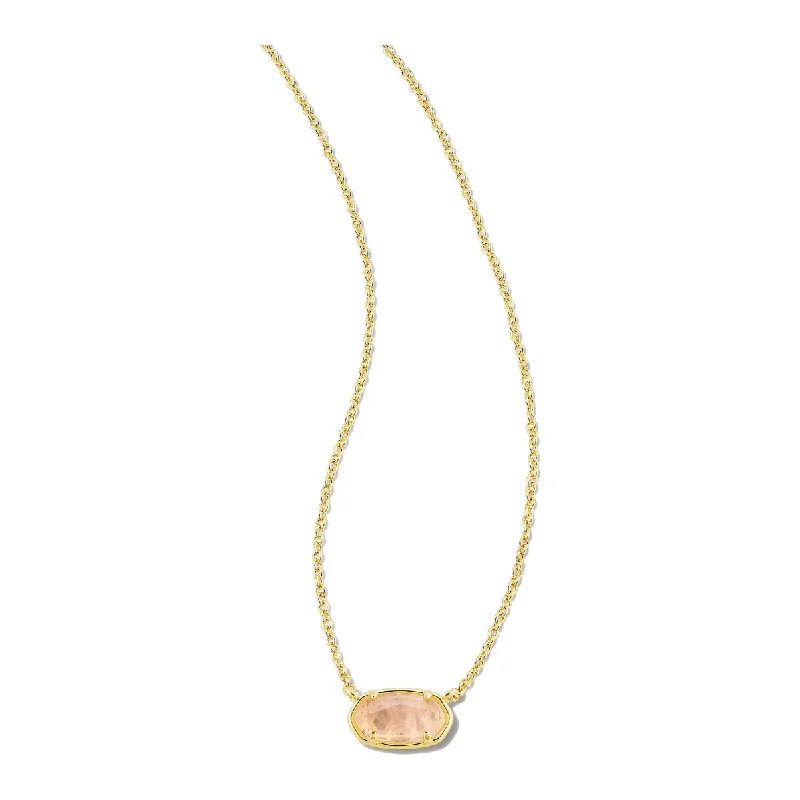 Elegant necklaces for women -Kendra Scott Gold Grayson Necklace in Rose Quartz