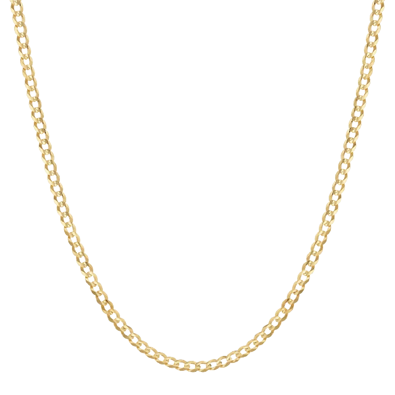 Gemstone necklaces for women -14K Diamond Cut Cuban Link Chain Necklace