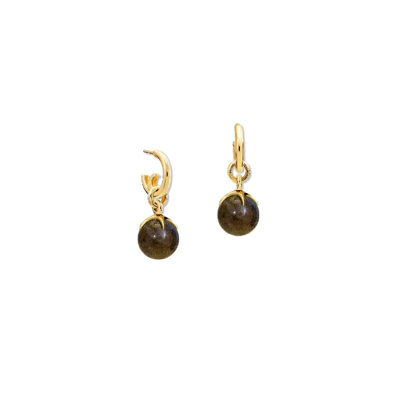 Diamond chandelier earrings for women -Tamara Earring Drops Yellow Gold - Labradorite