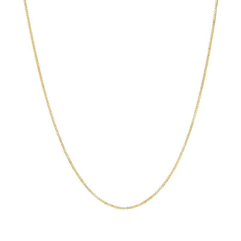 Simple diamond necklaces for women -Box Chain Necklace