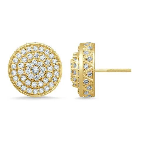 Diamond stud earrings for women -10K 1.73-1.76CT D-EARRING LDS RDS