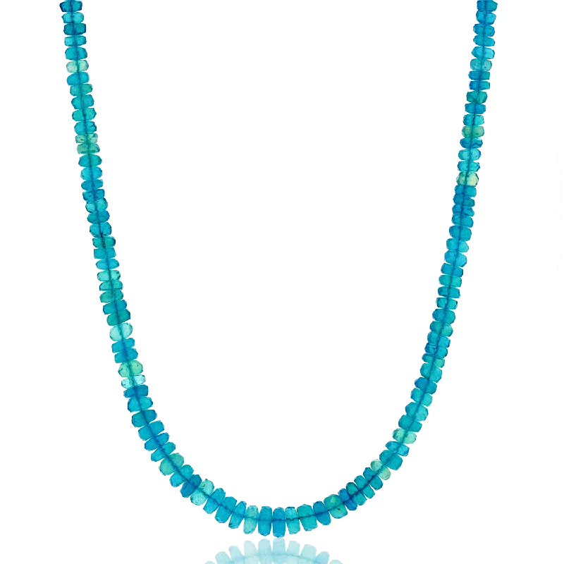 Round gemstone necklaces for women -Paraiba Opal Necklace