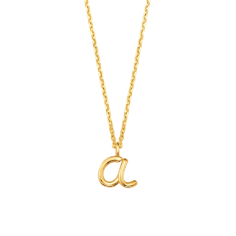 Minimalist gold necklaces for women -Mini Letter Necklace