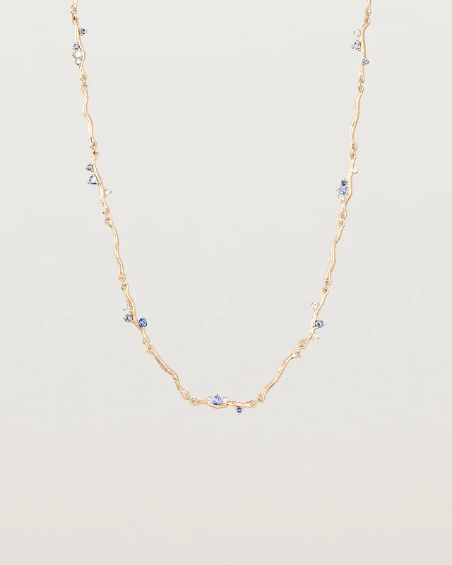 Pendant necklaces for women -Demi Ember Necklace | Ceylon Sapphires & Diamonds