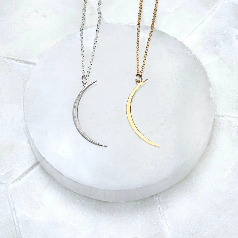 Chunky necklaces for women -Luna Moon Necklace