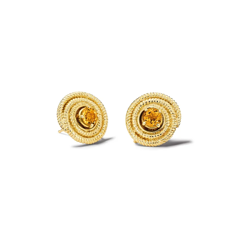 Statement drop earrings for women -Basket Earring Halos Yellow Gold