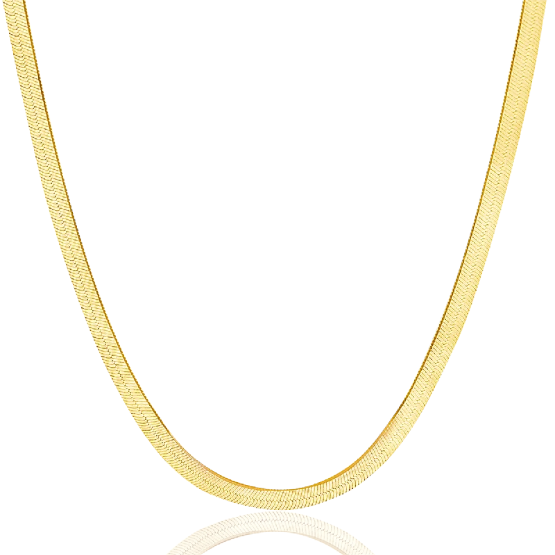 Custom necklaces for women -14K Gold Grand Herringbone Necklace 5mm