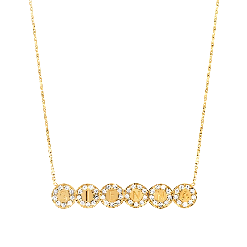 Long chain necklaces for women -Custom Diamond Bubble Necklace