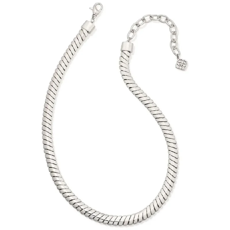 Modern silver necklaces for women -Kendra Scott Silver Lex Chain Necklace