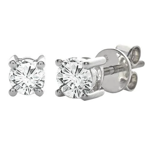 Dainty stud earrings for women -14K 0.60CTW DIAMOND SOLITAIRE STUD EARRINGS