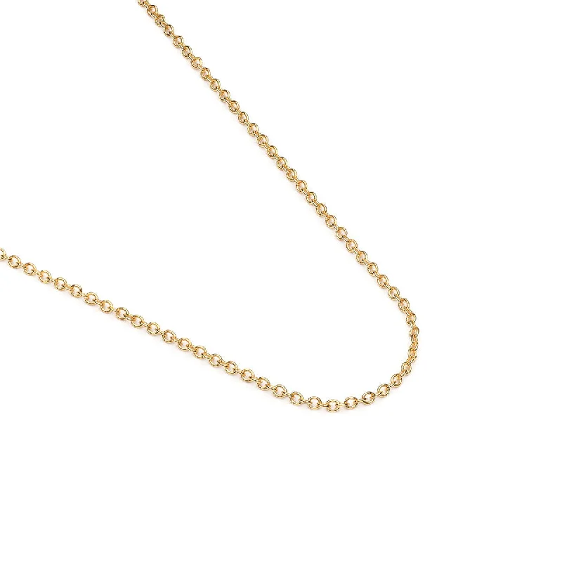 Personalized birthstone necklaces for women -Gold Plated 18 inch Cable Chain Necklace