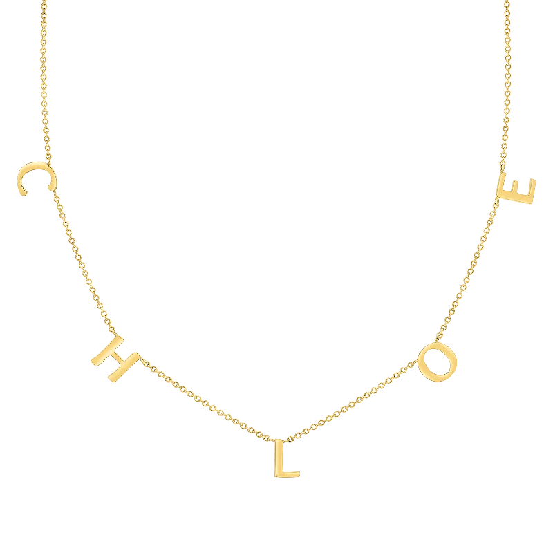 Statement necklaces for women -Spaced Letter Necklace