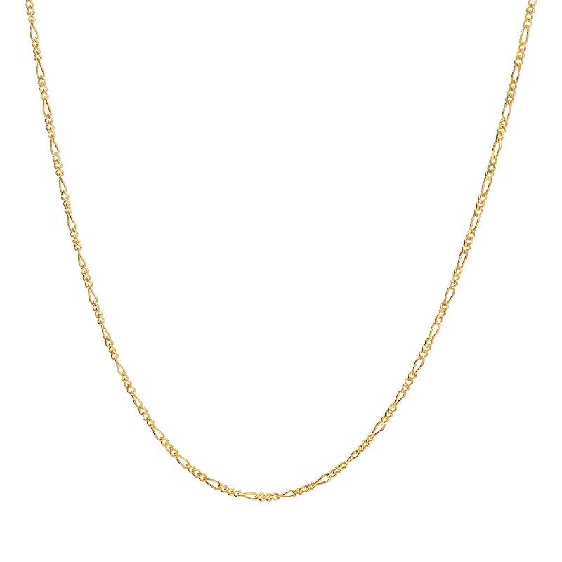 Luxury gold necklaces for women -Baby Figaro Chain Necklace