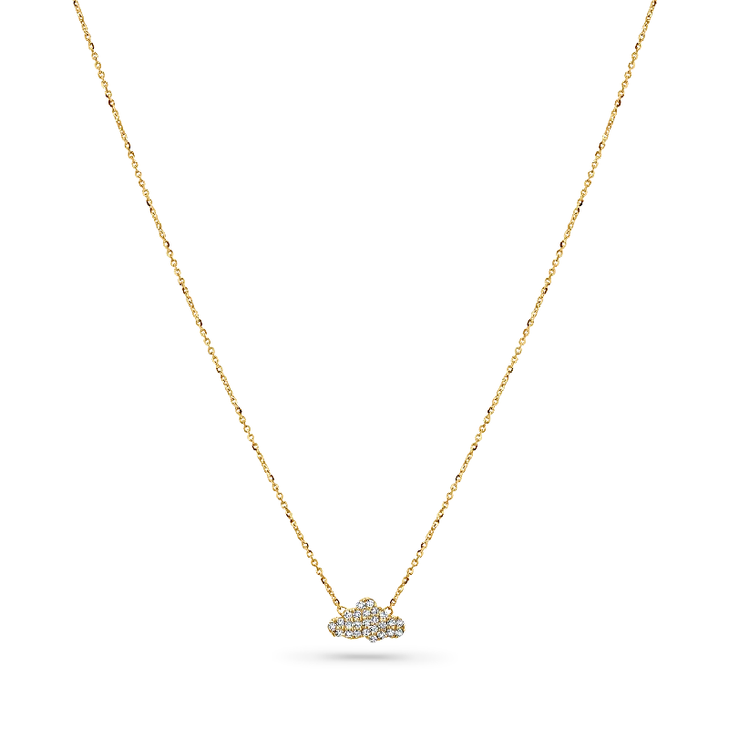 Antique-style necklaces for women -Glimmer Diamond Cloud Necklace