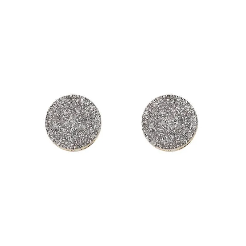 Classic gold earrings for women -0.20CT Diamond Earrings