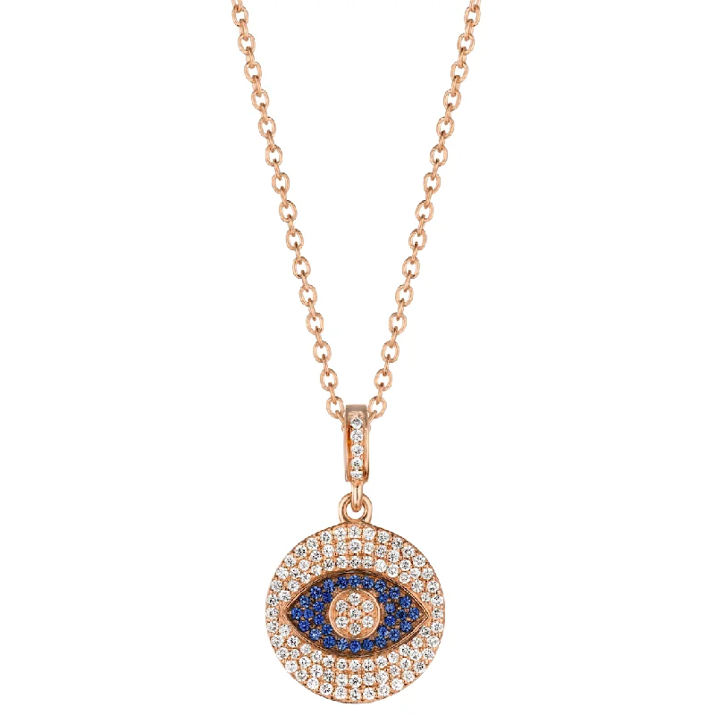 Statement gold necklaces for women -Penny Preville Evil Eye Pendant Necklace