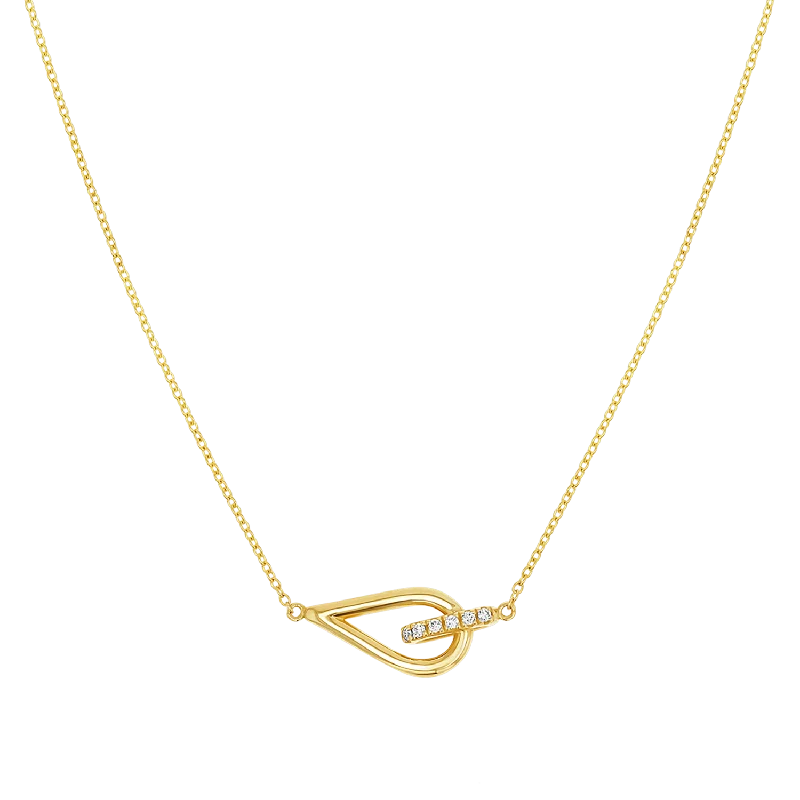 Minimalist gold necklaces for women -Anchor Knot Necklace