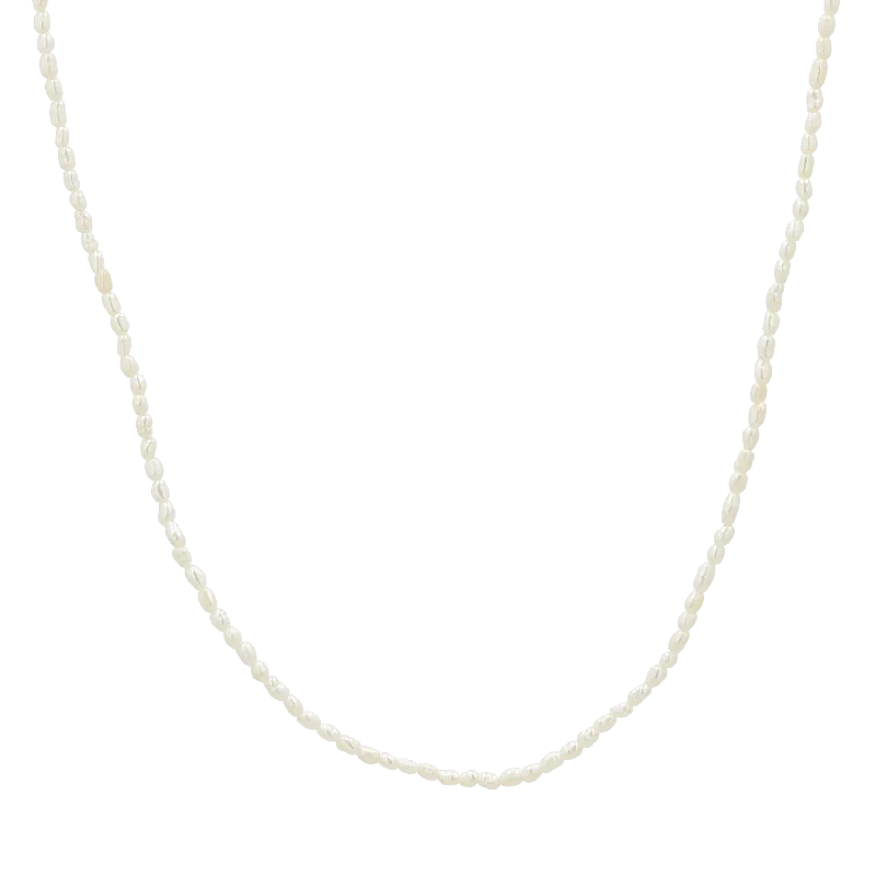 Antique-style necklaces for women -Dainty Pearl Necklace